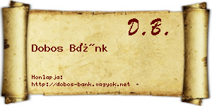 Dobos Bánk névjegykártya